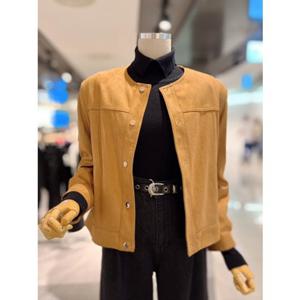 ab.fz 라운드넥 똑딱이 스웨이드 자켓 (ABXZ5FFL21) US