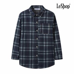 [르샵] 데님 체크 원 포켓 셔츠 (BPABL005A)