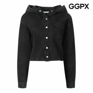 [GGPX] 원 포켓 데님 후드 크롭 자켓 (GP9JK044F)