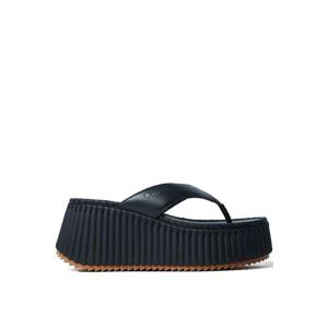 끌로에 플랫폼 토 포스트 샌들 80mm CHC25A10XSN