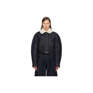 쟈크뮈스 보머 네이비 더 오발로 드 님 데님 보머 재킷 252553F060005