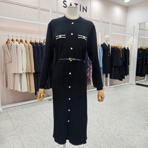 [샤틴]프릴넥 플리츠 니트원피스/S244K992_CC