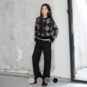 [지오다노]여성 스트레이트핏 기모 슬랙스 415917/05415917