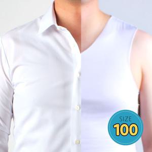 남자이너나시 남자 V넥 심리스 이너나시 화이트 100