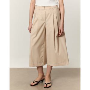 아떼 바네사브루노 여성 25SS 시즌오프 라이트베이지 투턱 울혼방 뒷밴딩 와이드팬츠 8~9부 VLPA5B225I1