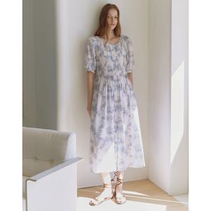 아떼 바네사브루노 여성 25SS 백화점BEST블루 패턴 스트랩 원피스 VLDR5B231B2