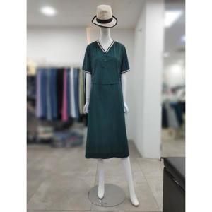SI 세이브존04 브이넥 배색 벨티드 원피스 SKO2125420GR