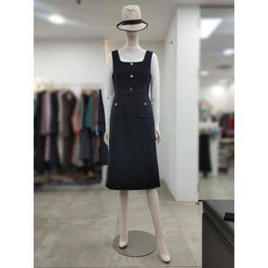 SI 세이브존04 스퀘어원 슬리브리스 원피스 SJO1125210BK