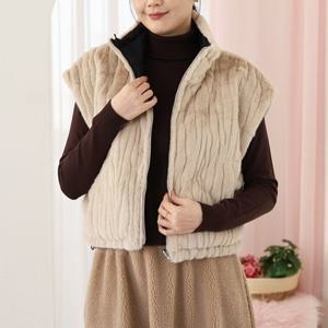 [웬디즈갤러리]페이크 퍼 리버시블 조끼 / 양면 레이어드 데일리 TVT108