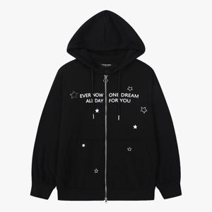 [더데이걸]스타 장식 그래픽 후드 집업점퍼TGJM25T04