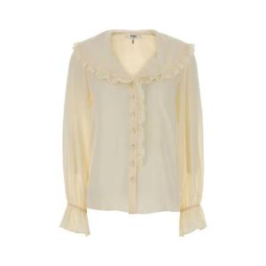 25FW chloe Fluid 실크 블라우스 CH25WHT78005103