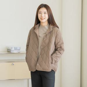 엄마옷 마담4060 스냅버튼후드패딩점퍼 중년여성 데일리 -ZJP2511022-