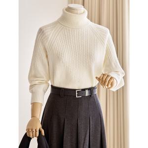 [커스텀에이블]꽈배기 나그랑 목폴라 니트_T2511KN163D