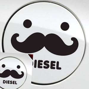수염 디젤 자동차 주유구스티커 블랙 차량스티커 차스