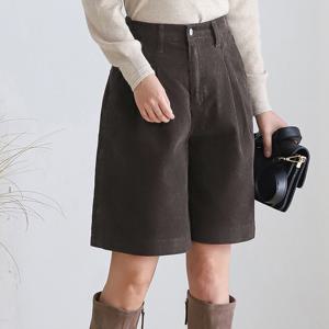 [모리스커밍홈] [55-77]투턱 코듀로이 반바지_M2411PT126D