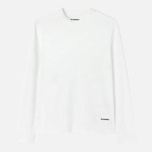 (남성) 질샌더 24SS 화이트 오가닉 코튼 롱슬리브 티셔츠 J47GC0002 J45048 100