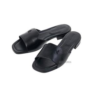 [지미추] SS25 여성 스퀘어 오픈 샌들 DINA FLAT NAPPA BLACK