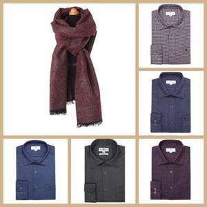 [백화점][카운테스마라(셔츠)]25년겨울 따뜻한 기모남방&머플러 선물상품전