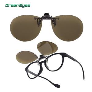 그린아이즈 클립온 CPC 브라운 편광렌즈 골프선글라스