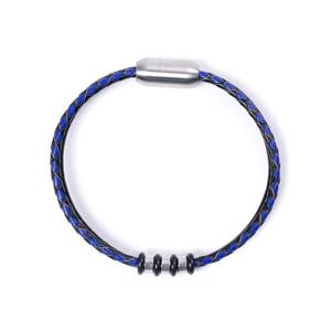 [Jbans]투톤더블레더 스테인리스 버클 커플팔찌 (C210