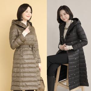 애비뉴투지 엄마옷 깃털처럼 가벼운 오리털 경량 롱 패딩 J10006