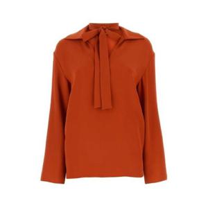 발렌티노 보우 디테일 실크 블라우스 1902350