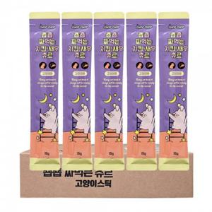 춉춉 짜먹는 츄르 고양이 스틱 치킨 새우맛 15gx120개 고양이 영양 간식