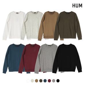 [HUM]유니) CVC 3단쭈리 소매배색 맨투맨(H173H050A)