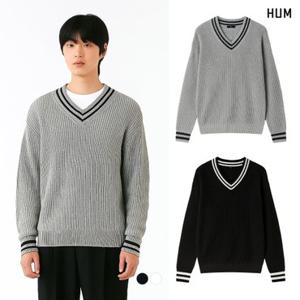 [HUM]남) 핀배색 브이넥 니트 (FHMWCWV188M)