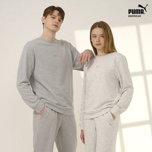 (이월)[푸마바디웨어]남녀맨투맨+조거팬츠 테리 홈웨어 2종 세트 택일