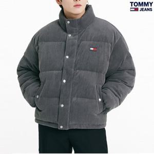 [백화점]타미진 남성 뱃지 덕다운 다크그레이 코듀로이 푸퍼 패딩점퍼 BS