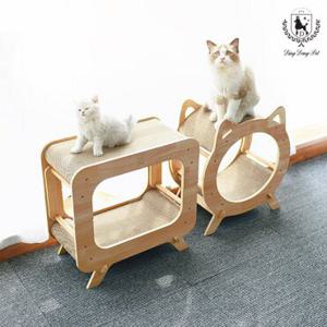 딩동펫 반려동물 고양이 스크래쳐 솔리드 원목하우스