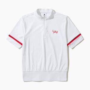 르꼬끄골프 여성 하이넥 반집업 트리코트 티셔츠