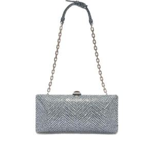 25 FW 에르마노설비노 로즈 장식 클러치 D473S500CTZBW TP441932668