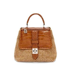 25 FW 에르마노설비노 리자 헤링본 토트 백 D473S358UAP TP441948565