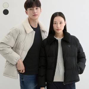 [게스][25FW] 유니 퀼팅 시어링 카라 패딩 NP4WE802