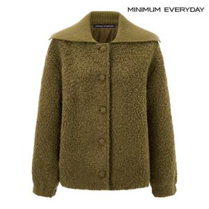 [미니멈][미니멈 에브리데이]세일러 카라 니트 배색 부클 누빔 울 자켓 (EB4JK007D)