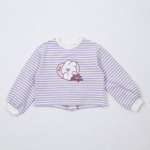 [로엠걸즈(아동)]슈야스트라이프 크롭 스웨트티셔츠RGMA24S1S