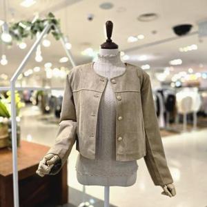 [멜로디가든]M4F8J113_크롭 스웨이드자켓