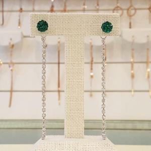 볼라레 세이브존01 에메랄드6mm볼 드롭라인 투웨이귀걸이 SSE102