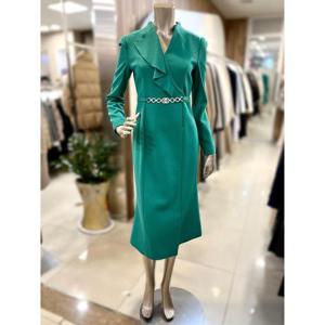 미니멈 세이브존01 V넥 러플 모직 원피스 MWDAWO0240