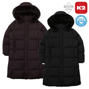 [케이투 (행사)]겨울 여성 구스 거위털 후드 탈부착 롱패딩 다운자켓 KWW23530GN