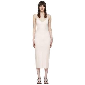 25 FW 랙앤본 여성 오프 화이트 골지 니트 미디 드레스 222055F054001
