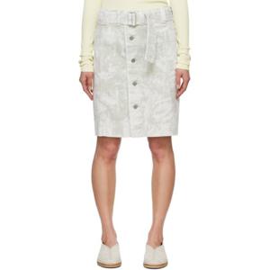 25 FW  여성 그레이 에이프런 데님 미니 스커트 241646F090001