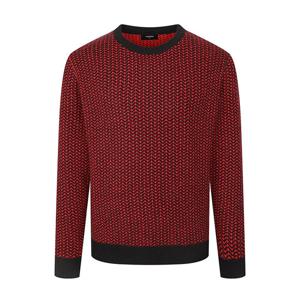 [레노마(셔츠)]패턴 라운드넥 풀오버 니트셔츠 ROFSW1-081-RD