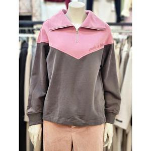 SOUP 세이브존07 레터링 자수 배색 맨투맨 VZBLT33