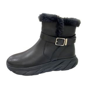 [에스콰이아]여성 방한 퍼 앵글부츠 EQDWBS808BK