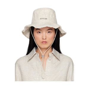 25 FW 쟈크뮈스 여성 베이지 라 크루아제르 더 아티쇼 버킷햇 251553F015020