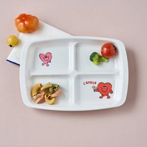 [모던하우스] 러브투게더 멜라민 4칸 나눔접시 러브