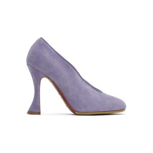 25 FW 모스키노 여성 퍼플 덕 스웨이드 힐 251720F122004